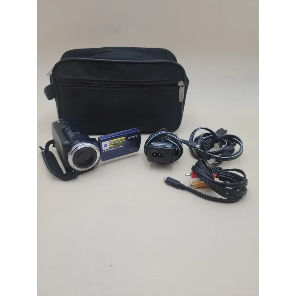 BLUE Sony Handycam DCR-SR47 60GB Video Digital Camcorder W/ Batteries AC Adapter